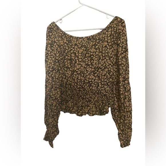NWT Lost + Wander pick me golden hour smocked waist top - Picture 7 of 9